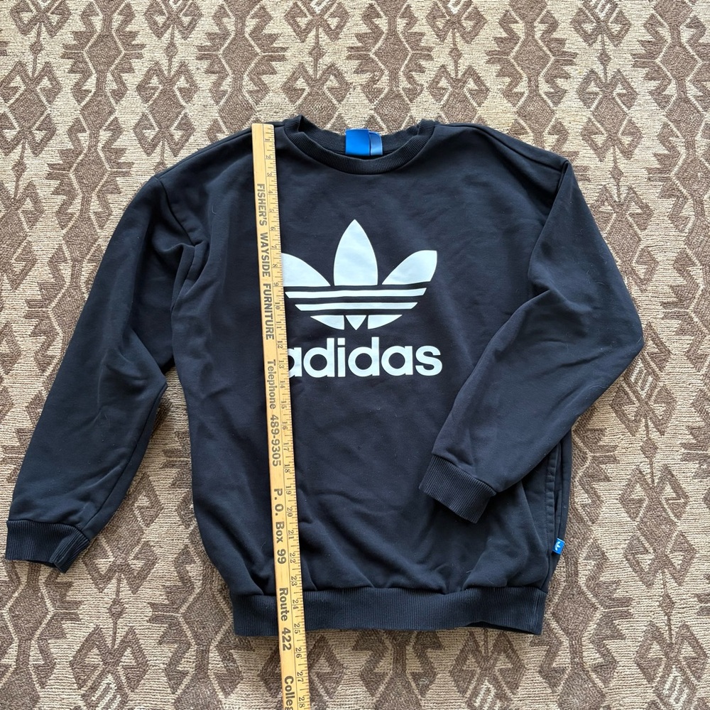Adidas Black sweatshirt  with Ribbed Cuffs S